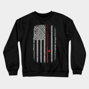 American Flag Fishing Shirt Vintage Fisherman Gifts USA Crewneck Sweatshirt